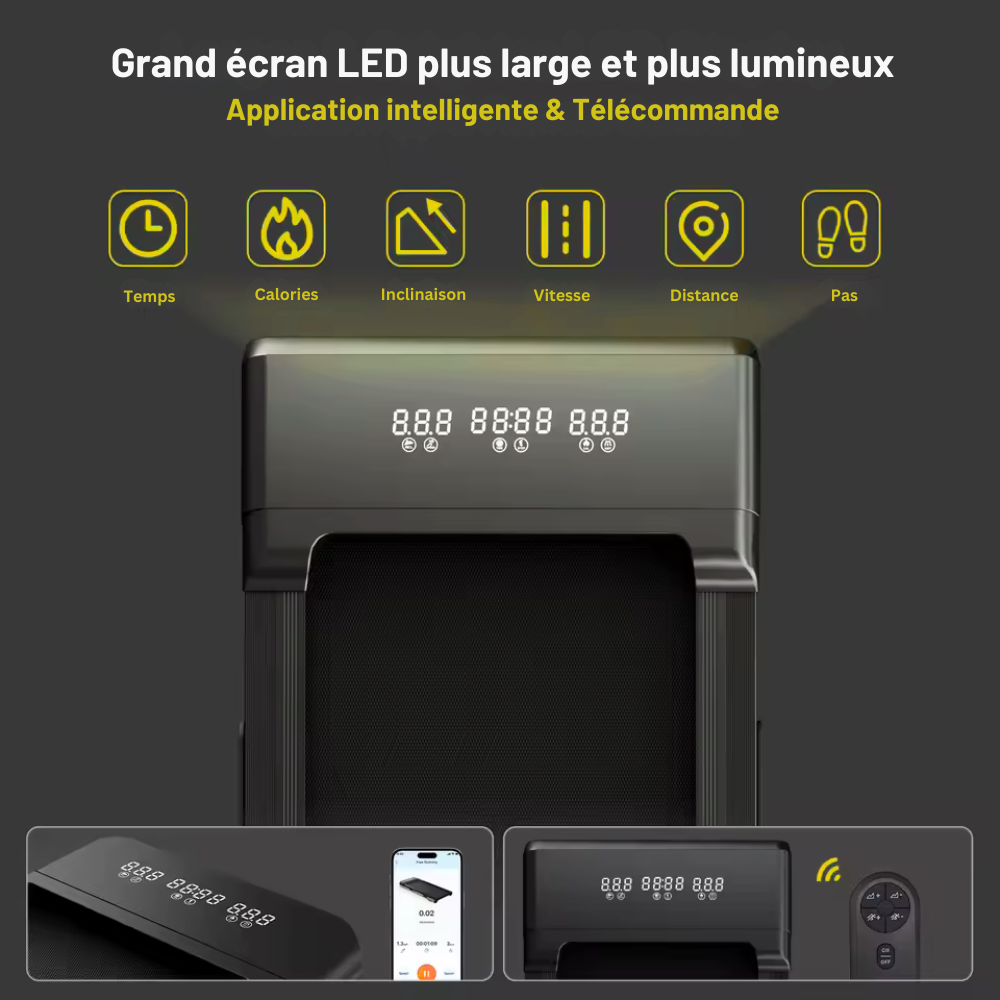 Tapis de Marche 12 Niveaux Inclinaison Silencieux